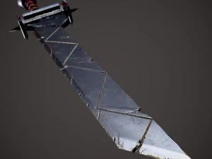 Spiked fantasy sword 3D Model