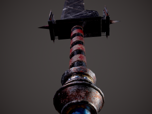 Spiked fantasy sword 3D Модель