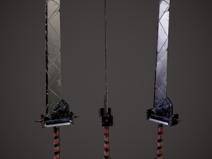 Spiked fantasy sword 3D Модель