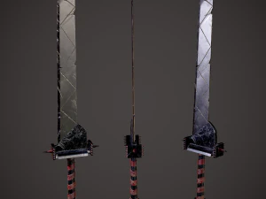 Spiked fantasy sword 3D Model