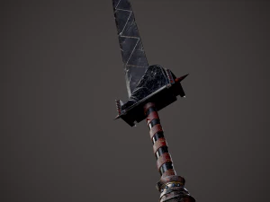 Spiked fantasy sword 3D Model