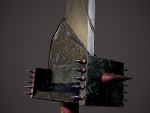 Spiked fantasy sword 3D Модель