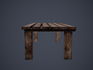 Tavern table and stools 3D Модель