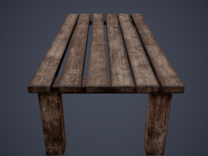 Tavern table and stools 3D Модель