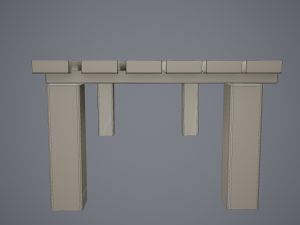 Tavern table and stools 3D Модель
