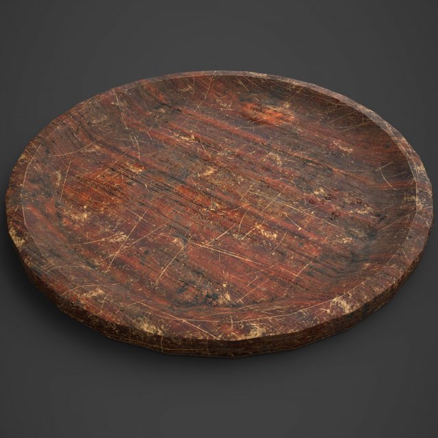 Medieval tavern plate 3D 모델 .c4d .max .obj .3ds .fbx .stl .blend 