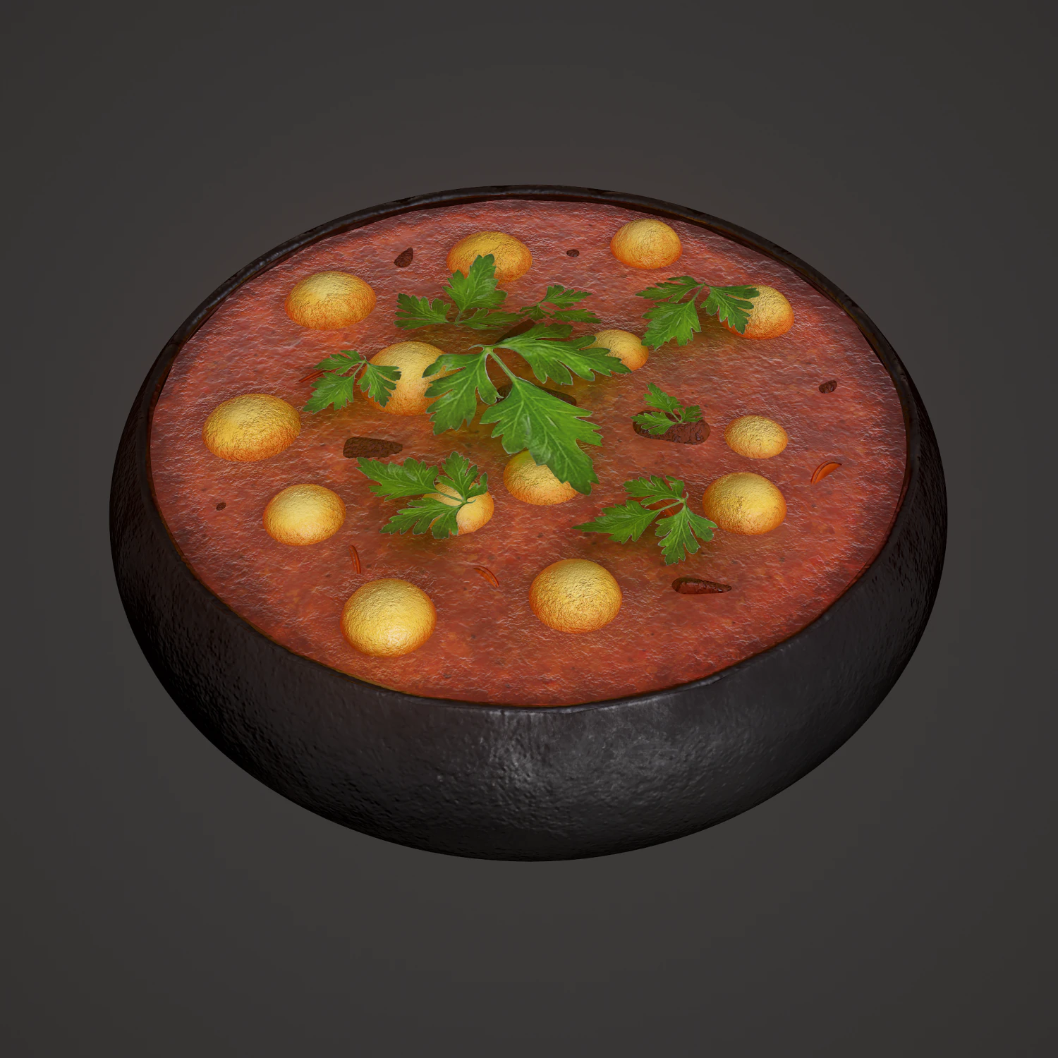 Medieval tavern soup 3D Model .c4d .max .obj .3ds .fbx .stl .blend 