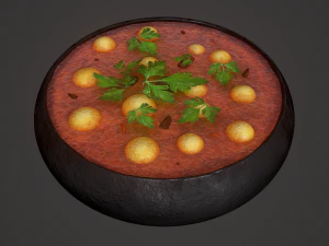 Medieval tavern soup 3D Model