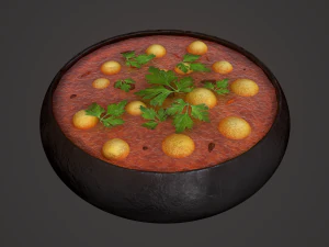 Medieval tavern soup 3D Model