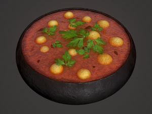 Medieval tavern soup 3D Model