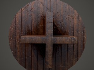 Medieval tavern round table 3D Model