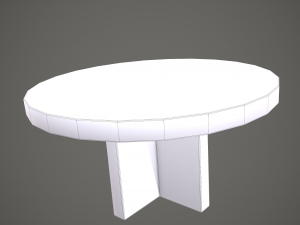 Medieval tavern round table 3D Model
