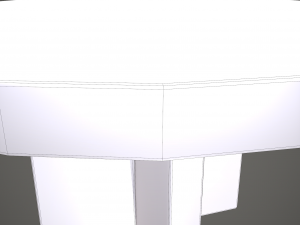 Medieval tavern round table 3D Model