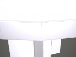 Medieval tavern round table 3D Model