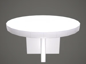 Medieval tavern round table 3D Model