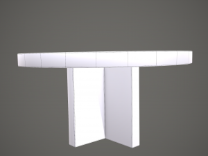 Medieval tavern round table 3D Model