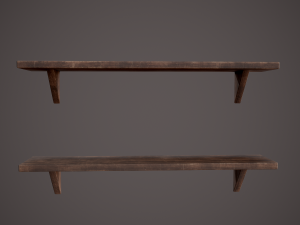 Medieval tavern shelf Modello 3D