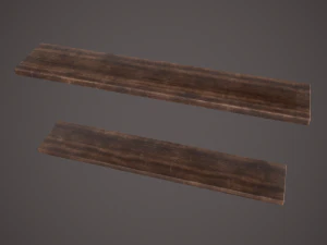 Medieval tavern shelf 3D Model
