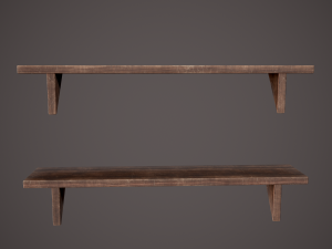 Medieval tavern shelf Modello 3D