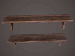 Medieval tavern shelf Modello 3D