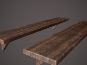 Medieval tavern shelf Modello 3D
