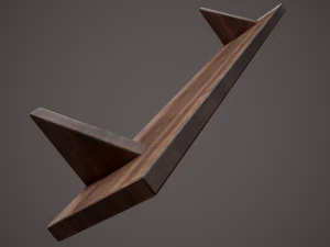 Medieval tavern shelf 3D Model