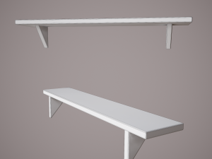 Medieval tavern shelf Modello 3D