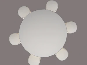 Round table with seats 3D Model