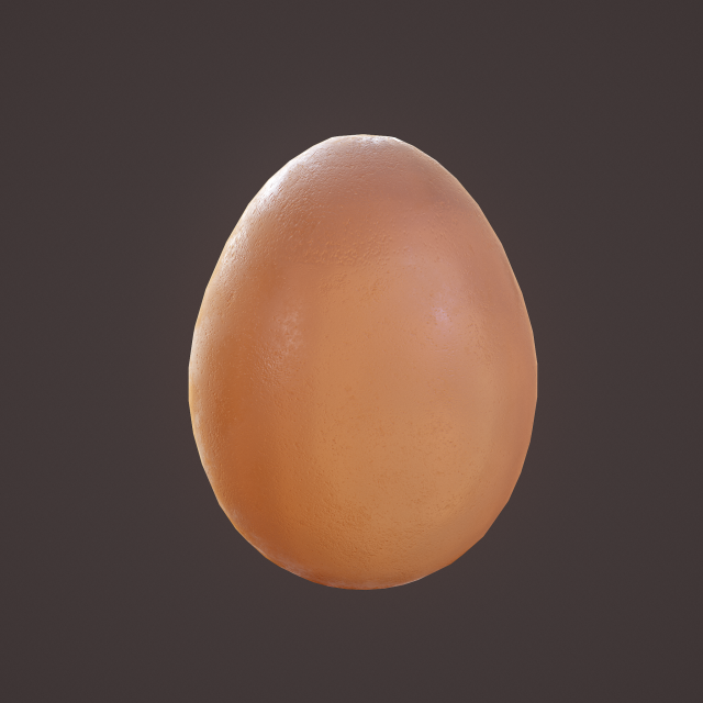 brown egg 3D Model .c4d .max .obj .3ds .fbx .stl .blend 