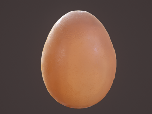 brown egg Model 3D