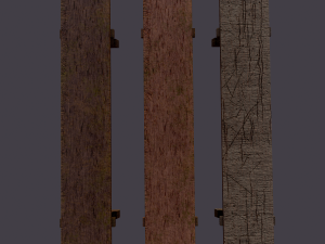 Wooden tables wide and thin Modèle 3D