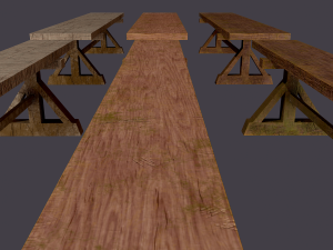 Wooden tables wide and thin Modèle 3D