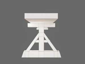 Wooden tables wide and thin 3D Model