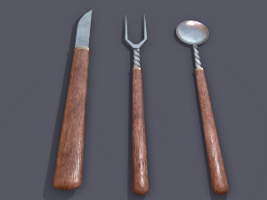 Medieval cutlery 3D Модель