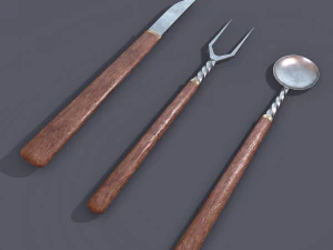Medieval cutlery 3D Model