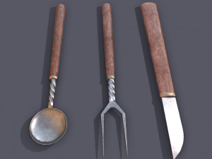 Medieval cutlery 3D Модель
