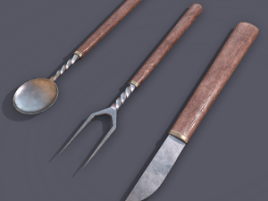 Medieval cutlery 3D Модель