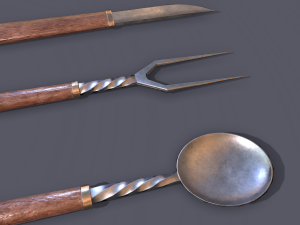 Medieval cutlery 3D Модель