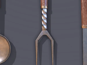 Medieval cutlery 3D Model