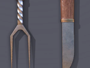 Medieval cutlery 3D Model