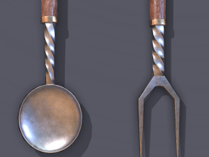 Medieval cutlery 3D Модель