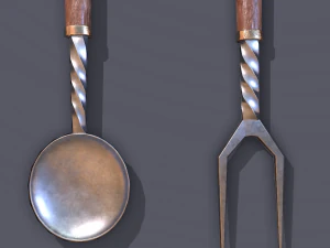 Medieval cutlery 3D Model