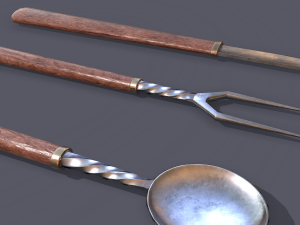 Medieval cutlery 3D Модель