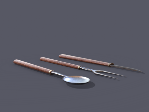 Medieval cutlery 3D Модель