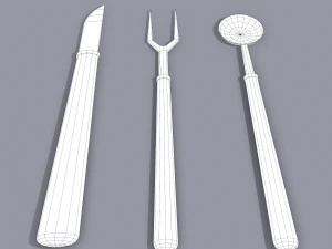 Medieval cutlery 3D Model