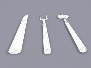 Medieval cutlery 3D Model