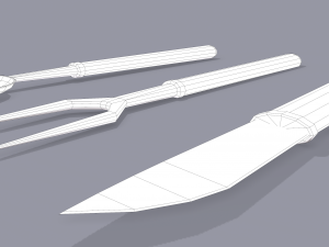 Medieval cutlery 3D Модель