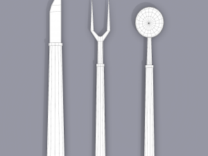 Medieval cutlery 3D Модель