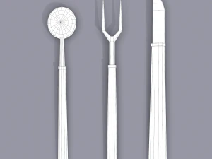 Medieval cutlery 3D Model