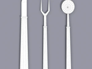 Medieval cutlery 3D Model